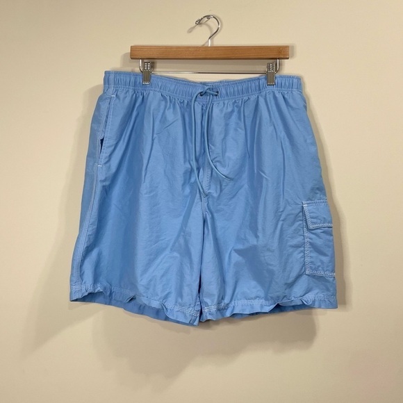 Vintage Men’s 2005 Tommy Hilfiger Light Blue Pull On Swim Shorts Xl - Picture 1 of 8